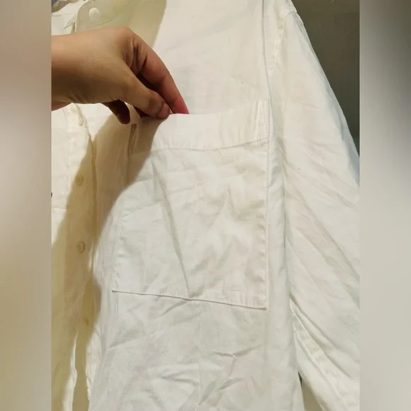 Reformation $128 Will Oversized White Button Down Shirt | Size S - Picture 11 of 13